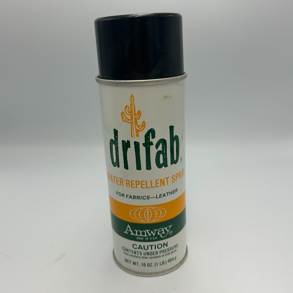 AMWAY Drifab Water Repellent Vintage 1974‎ Spray Can Fabric Leather Upholstery
